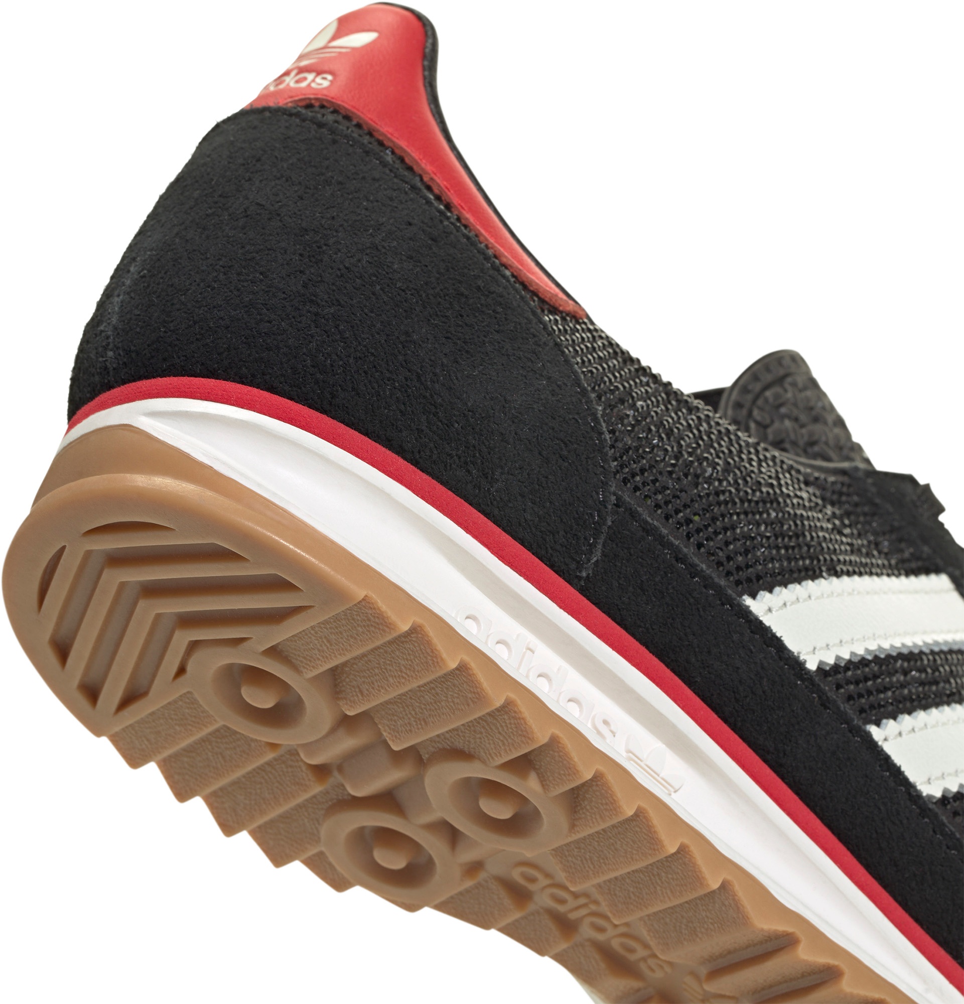 adidas Women's SL72 OG Shoes - Core Black/Off White/Better Scarlet - View 8