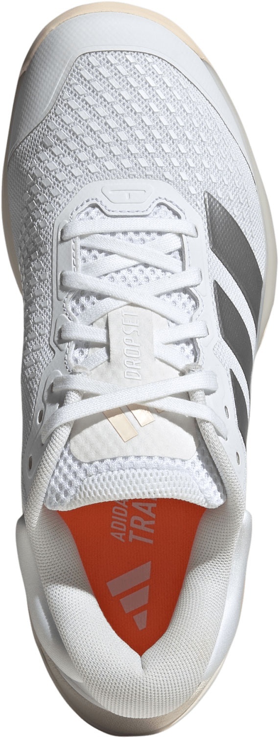 adidas Women's Dropset 4 Power Training Shoes - White/Silver/Lucid Orange - View 2