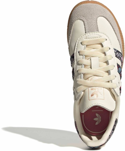 adidas Kids' Preschool Samba OG x Liberty London Shoes - Cream/Dual Magenta/Talc - View 2