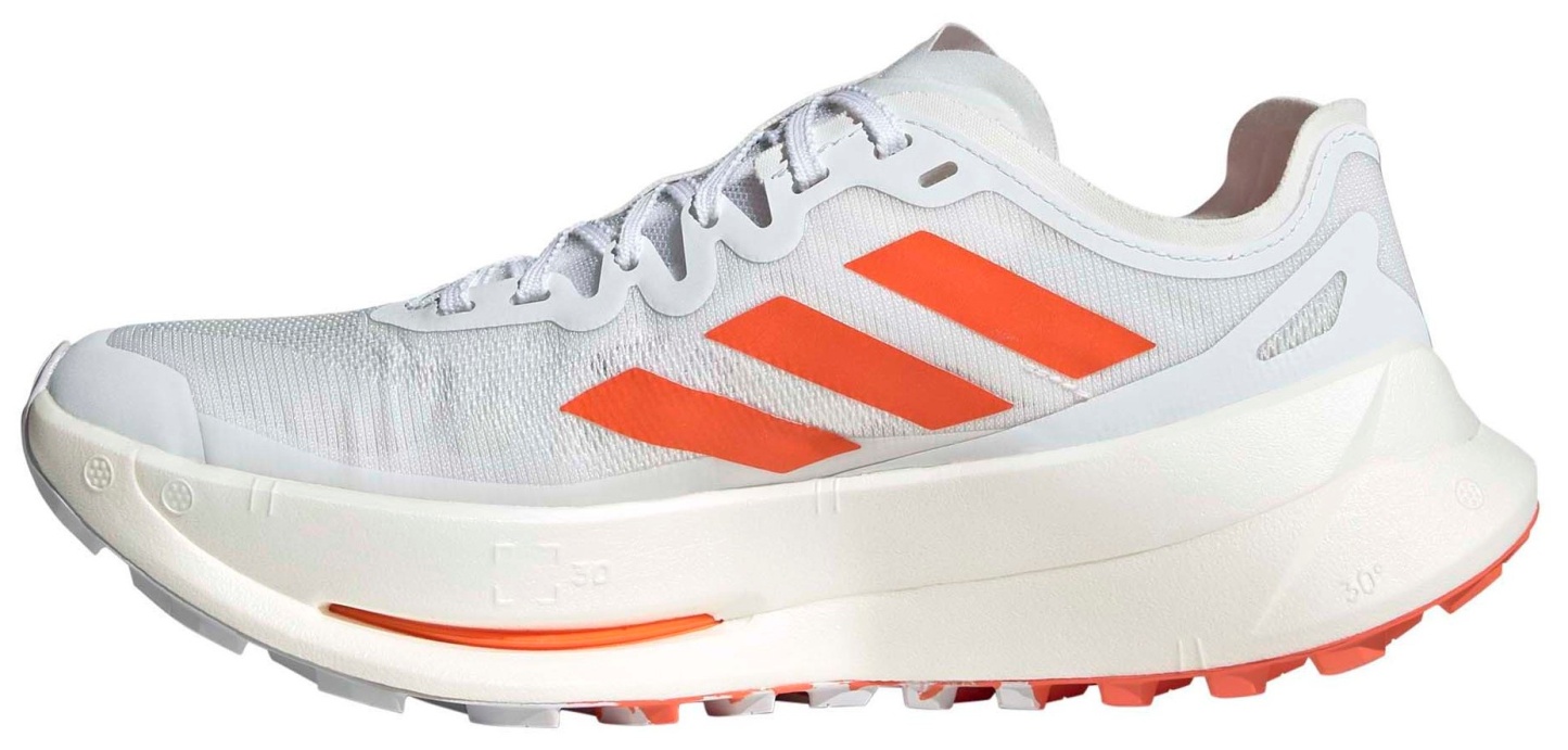 adidas Women's Terrex Agravic Speed Ultra Trail Running Shoes - White/Orange - View 4
