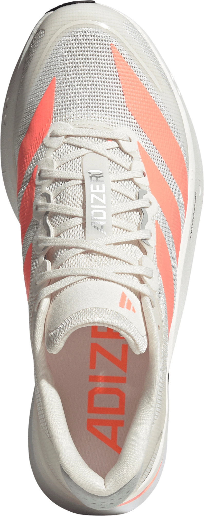 adidas Men's Adizero Boston 13 Running Shoes - Off White/Lucid Orange/Grey - View 2