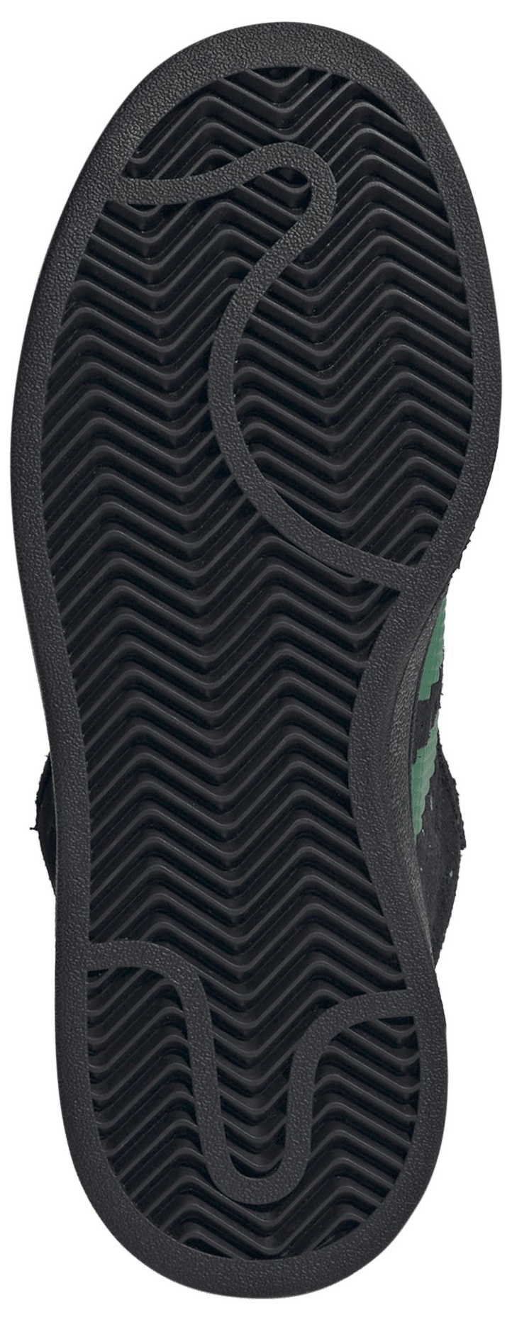 adidas Kids' Grade School Minecraft Campus 00s Shoes - Black/Semi Court Green/Semi Solar Green - View 3