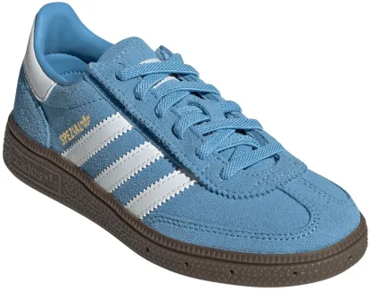 adidas Kids' Preschool Handball Spezial Shoes - Light Blue/White/Gum - View 6