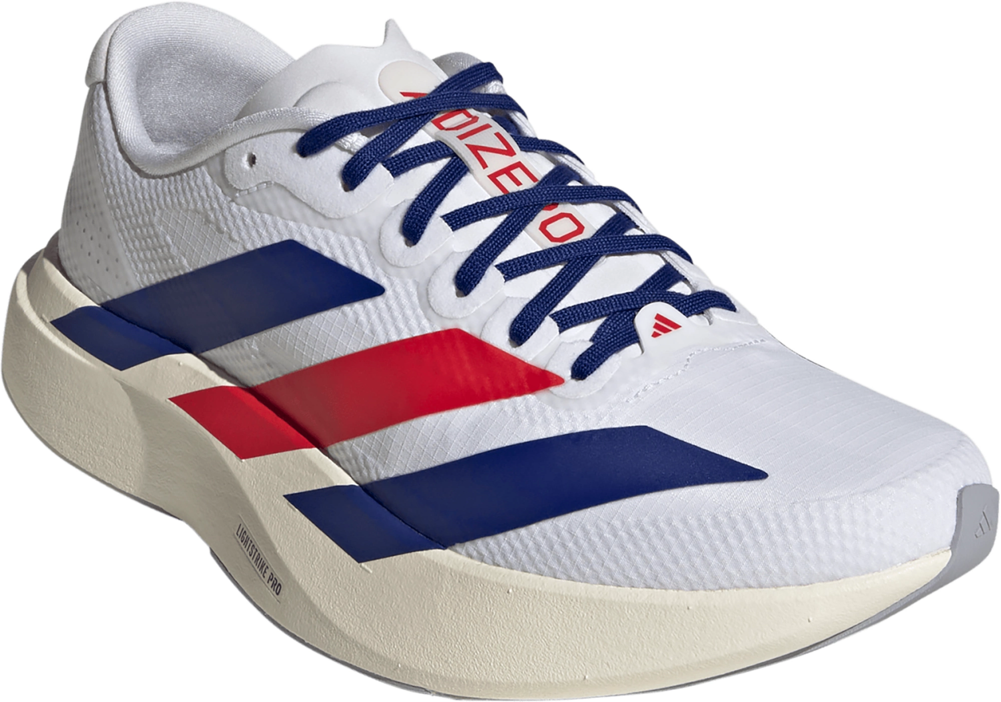 adidas Women's Adizero EVO SL Running Shoes - White/Mystery Ink/Pure Ruby - View 5