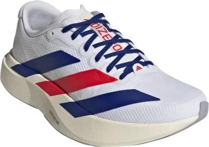 adidas Women's Adizero EVO SL Running Shoes - White/Mystery Ink/Pure Ruby - View 5