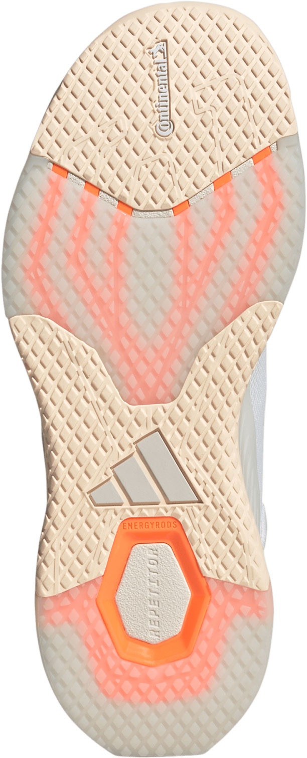 adidas Women's Dropset 4 Power Training Shoes - White/Silver/Lucid Orange - View 3