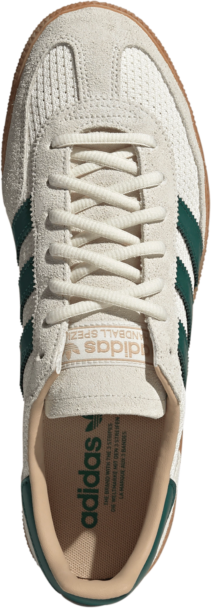 adidas Men's Handball Spezial Shoes - Off White/Collegiate Green/Gum 2 - View 3