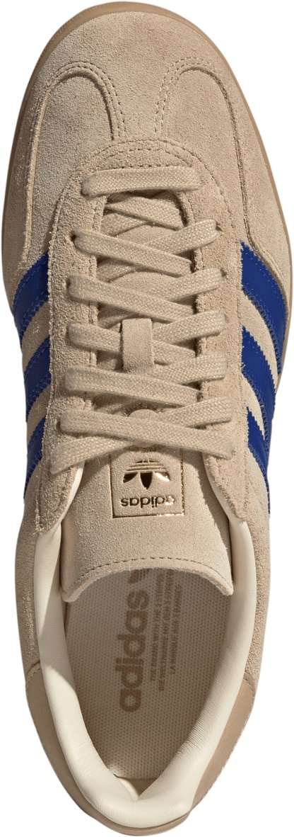 adidas Men's Gazelle Indoor Shoes - Beige/Royal Blue/White - View 2