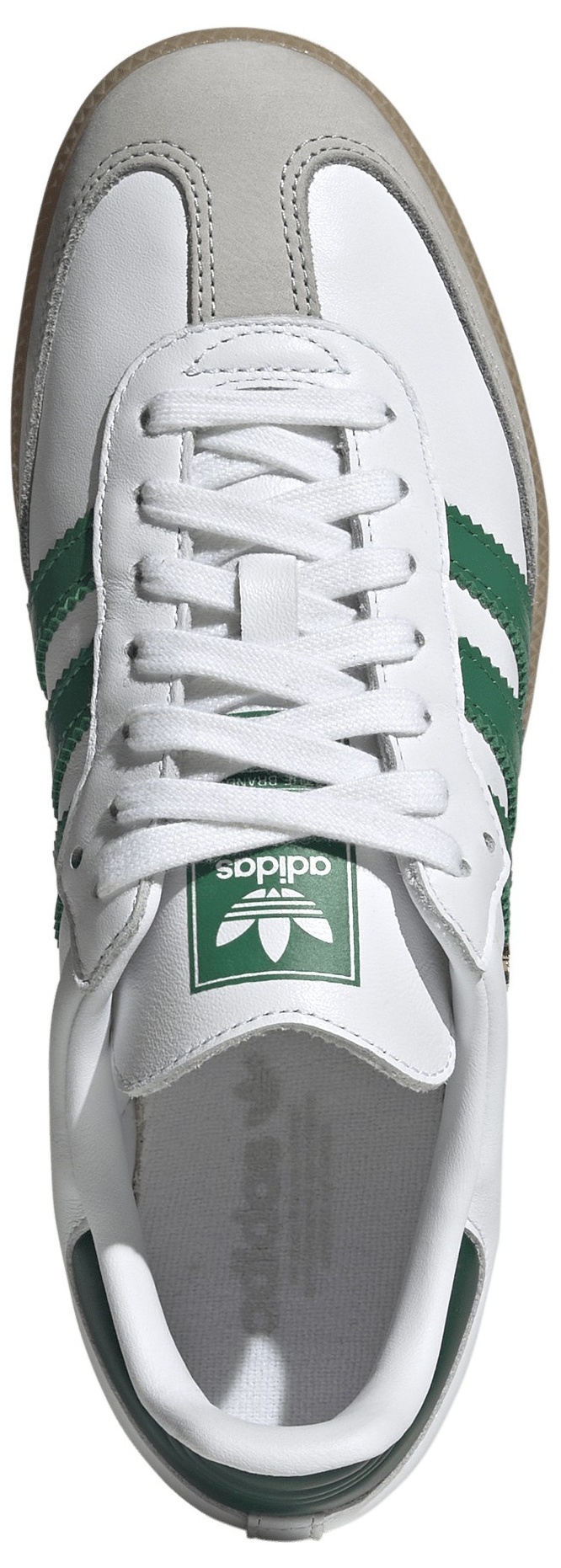 adidas Women's Samba OG Shoes - Ftwr White/Bold Green/Collegiate Green - View 2