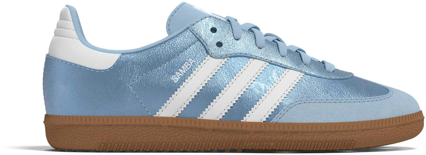 adidas Kids' Preschool Samba OG Shoes - Clear Sky/Ftwr White/Gum 2 - View 1