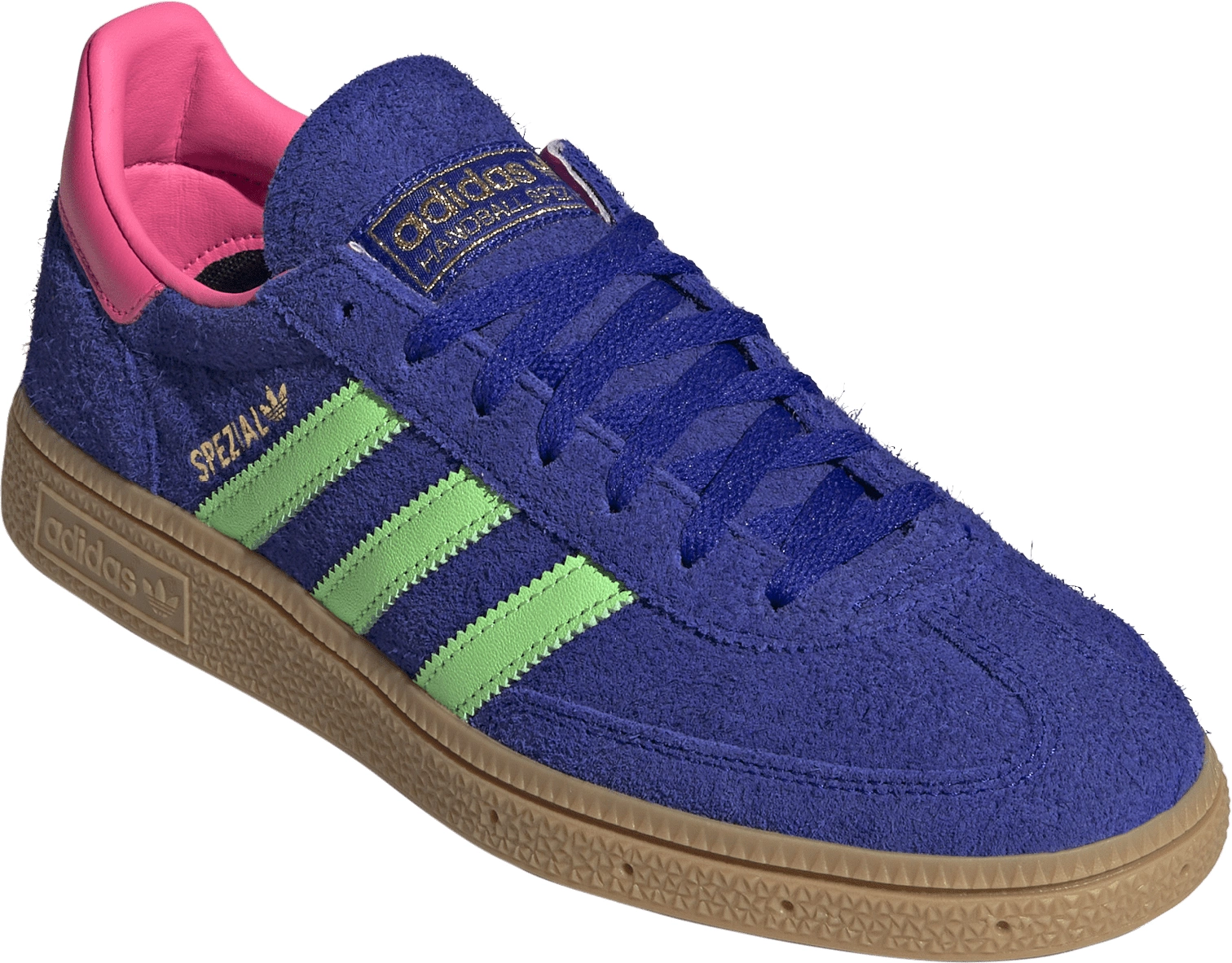 adidas Women's Handball Spezial Shoes - Blue/Lime - View 5