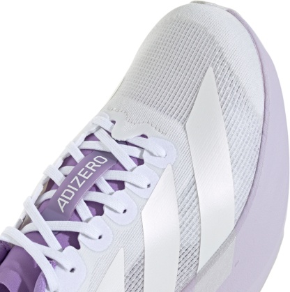 adidas Women's Adizero EVO SL Running Shoes - White/Zero Metallic/Purple Tint - View 7