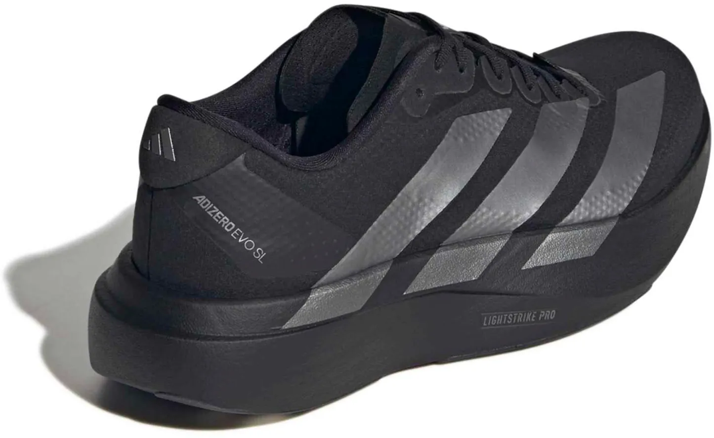 adidas Women's Adizero EVO SL Woven Running Shoes - Black/Iron Met/Utility Bk - View 6