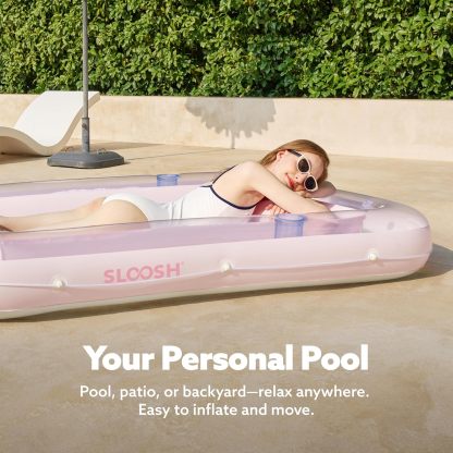 Inflatable Tanning Pool Lounger Float, 70" x 46" Pool Floats Adult with Pillow