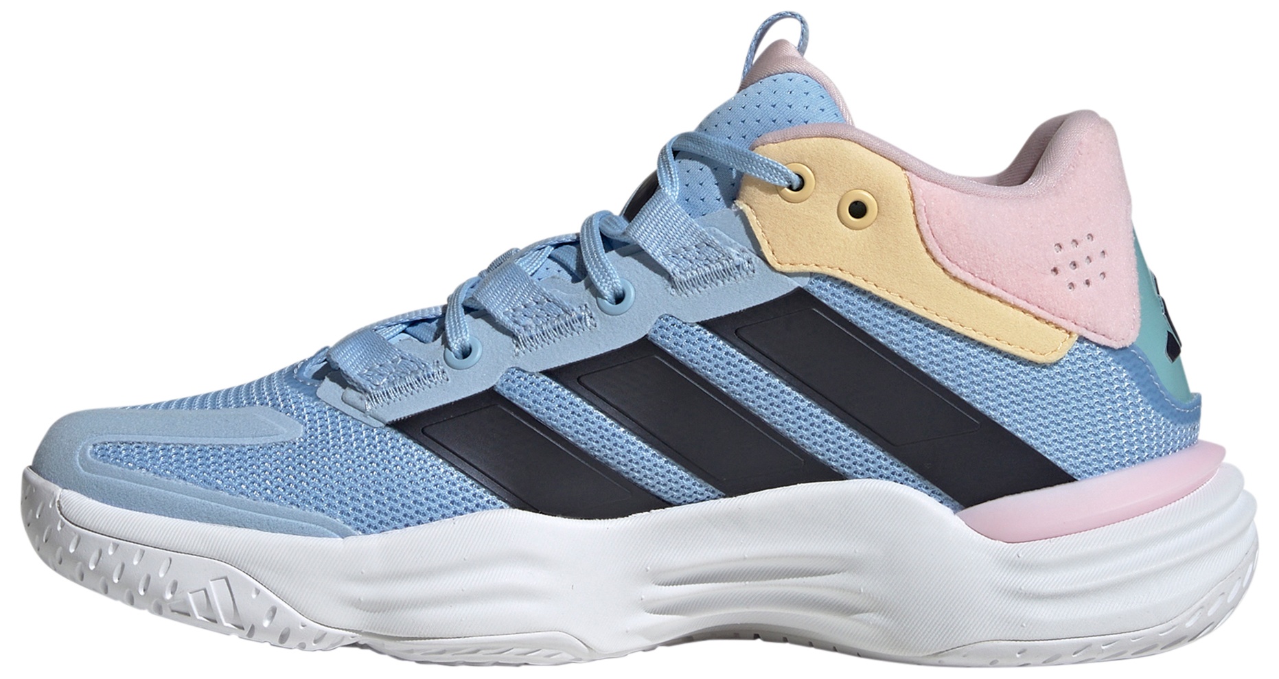 adidas Women's Court Stabil Volleyball  Shoes - White/Bright Royal - View 4