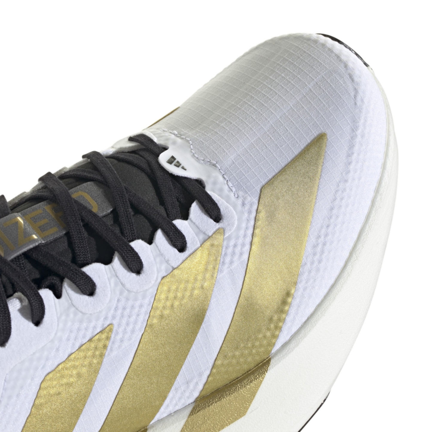 adidas Women's Adizero EVO SL Running Shoes - White/Matte Gold/Black - View 7