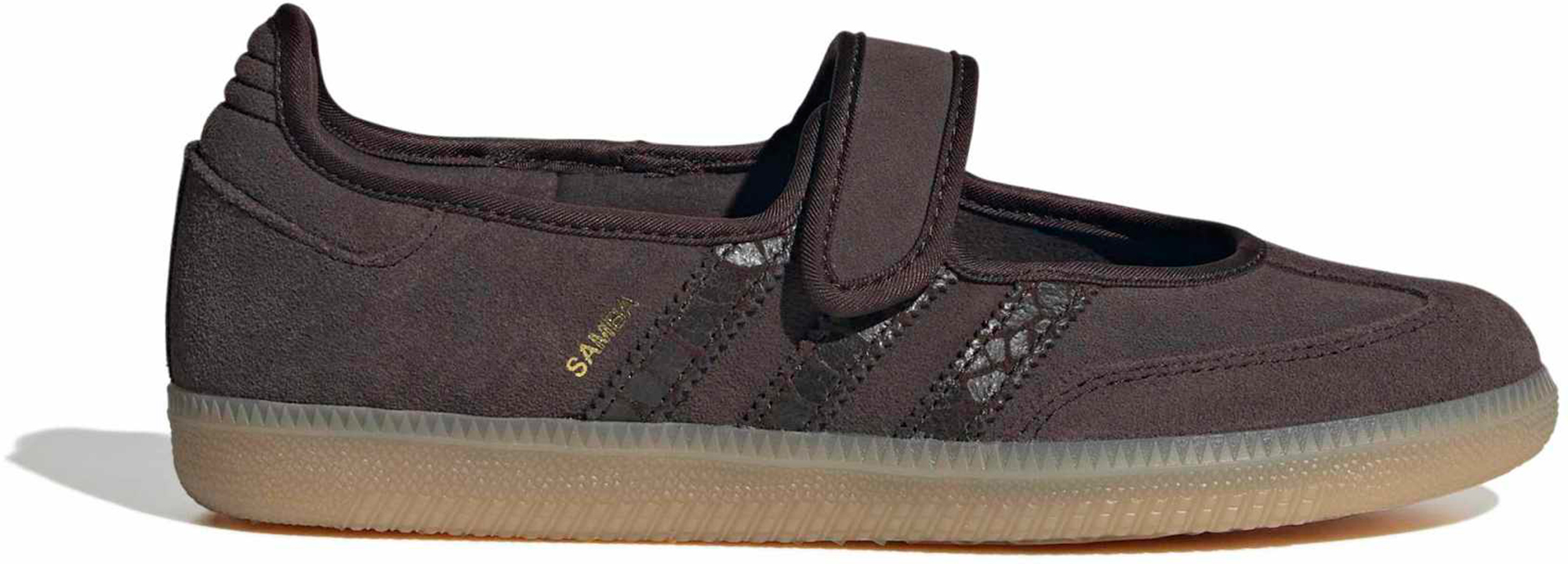 adidas Women's Samba Jane Shoes - Suede/Croc Aurora Coffee - View 1
