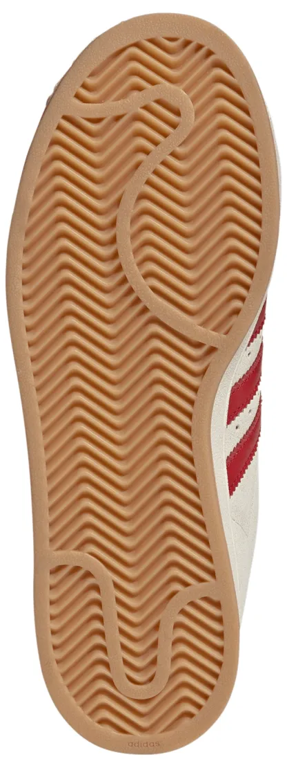 adidas Women's Superstar II Shoes - Cream White/Better Scarlet/Gum - View 3