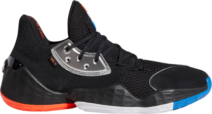 adidas Harden Vol. 4 Basketball Shoes - Black/Silver - View 1