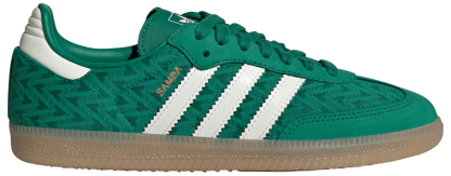 adidas Women's Samba OG Shoes - Bold Green/Off White/Gold Met - View 1