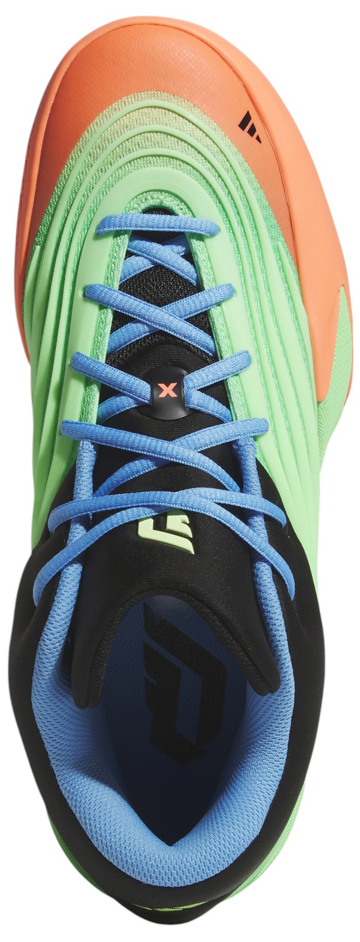 adidas Dame X Basketball Shoes - Green/Orange/Black - View 2