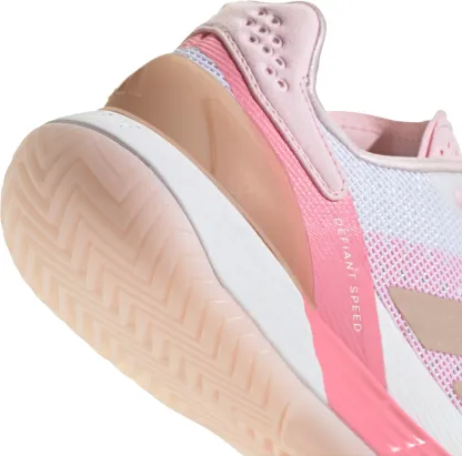 adidas Women's Defiant Speed 2 Tennis Shoes - White/Pearl - View 8