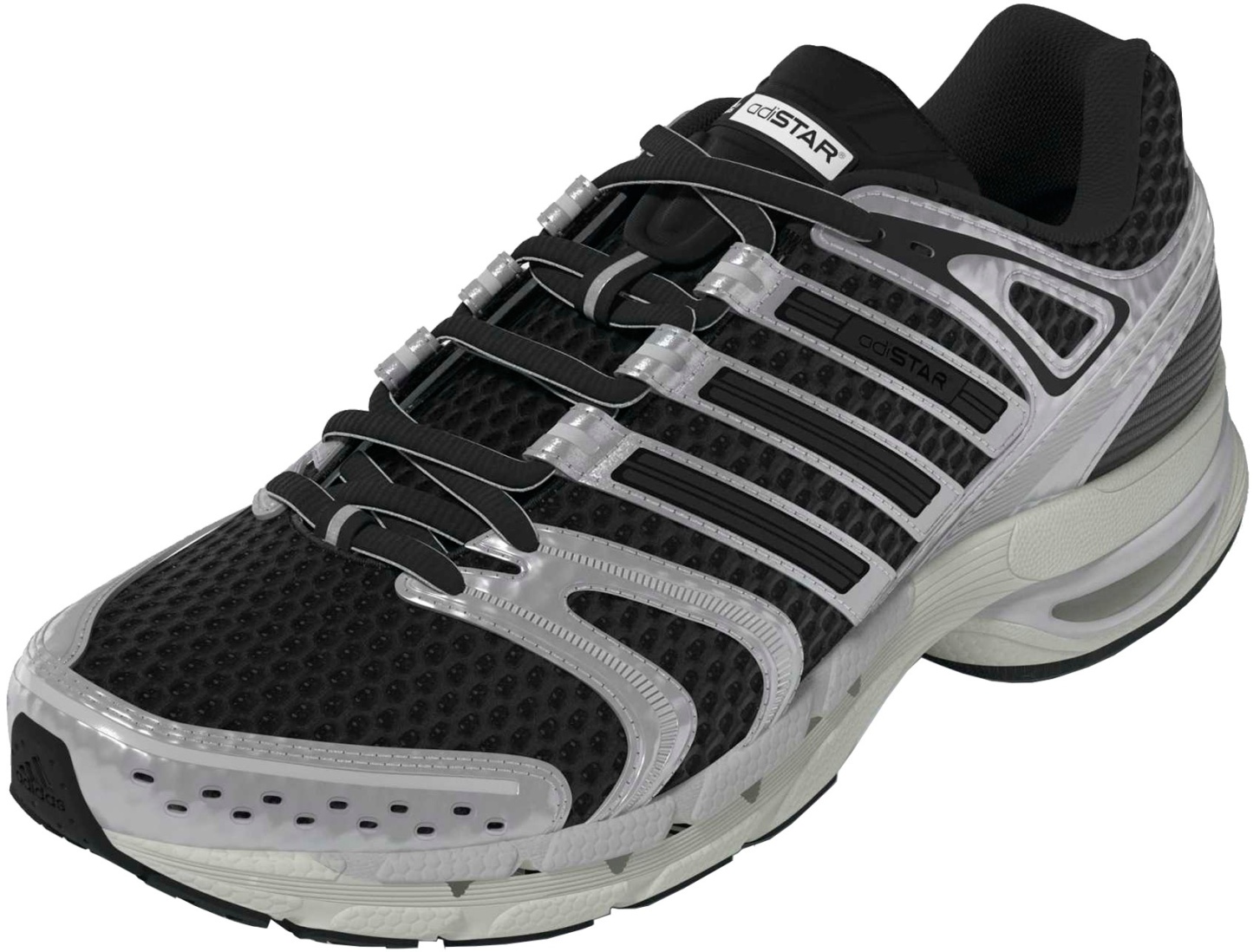 adidas Men's Adistar Control 5 Shoes - Core Black/Silver Met/Grey One - View 4