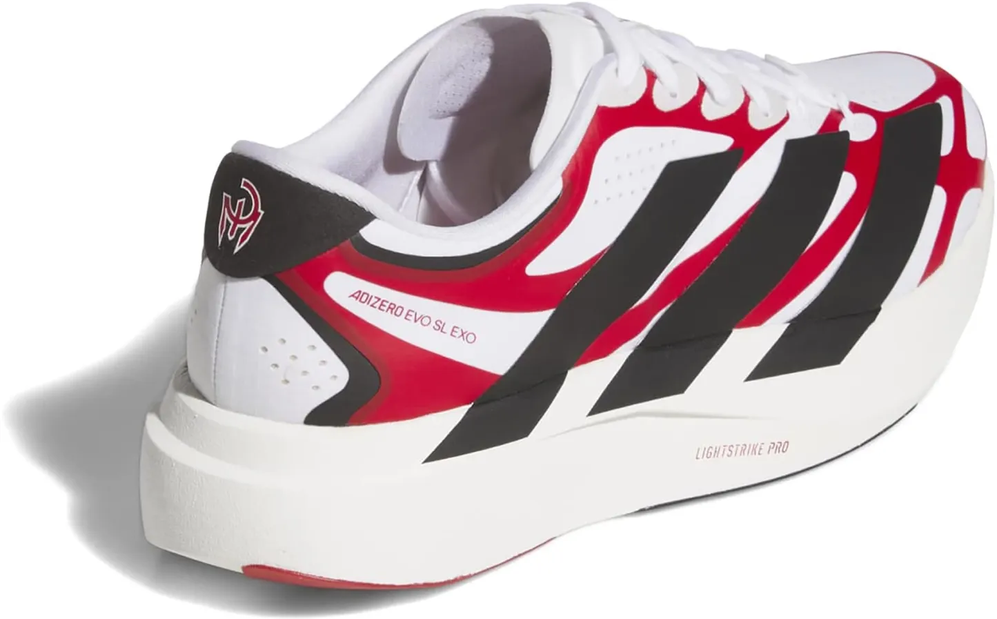 adidas Men's Adizero EVO SL EXO Texas Tech Running Shoes - Ftwr White/Core Black/Team Power Red - View 7