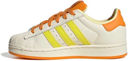 adidas x Pokémon Kids' Preschool Superstar II Shoes - White/Yellow/Orange - View 4