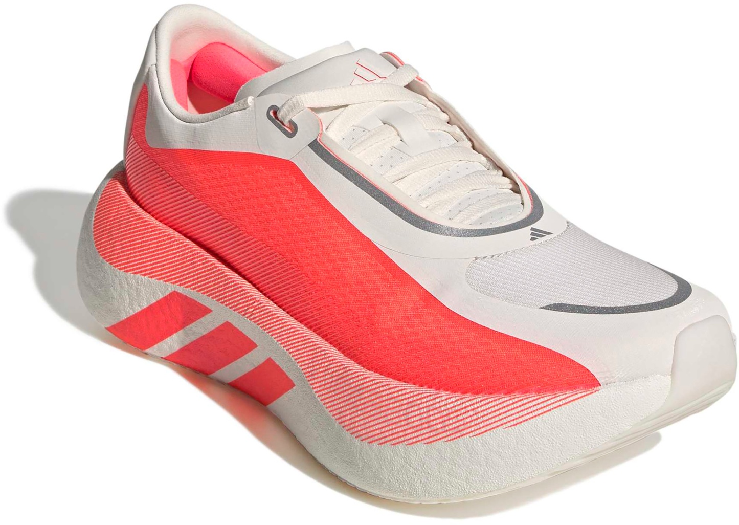 adidas Women's Hyperboost Edge Running Shoes - Hyper White/Solar Turbo/Solar Turbo - View 6
