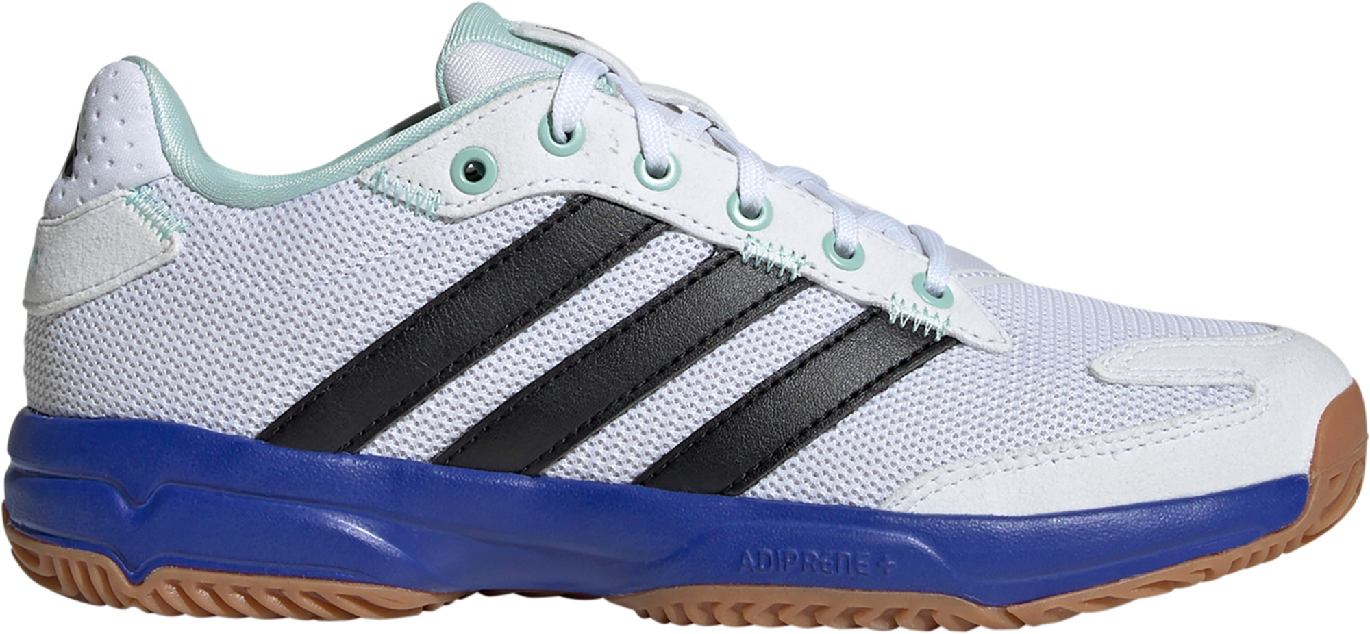 adidas Kids' Grade School Stabil Indoor Shoes - White/Black/Blue - View 1