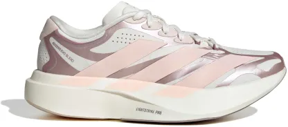 adidas Women's Adizero EVO SL EXO  Running Shoes - White/Blush Pink - View 1