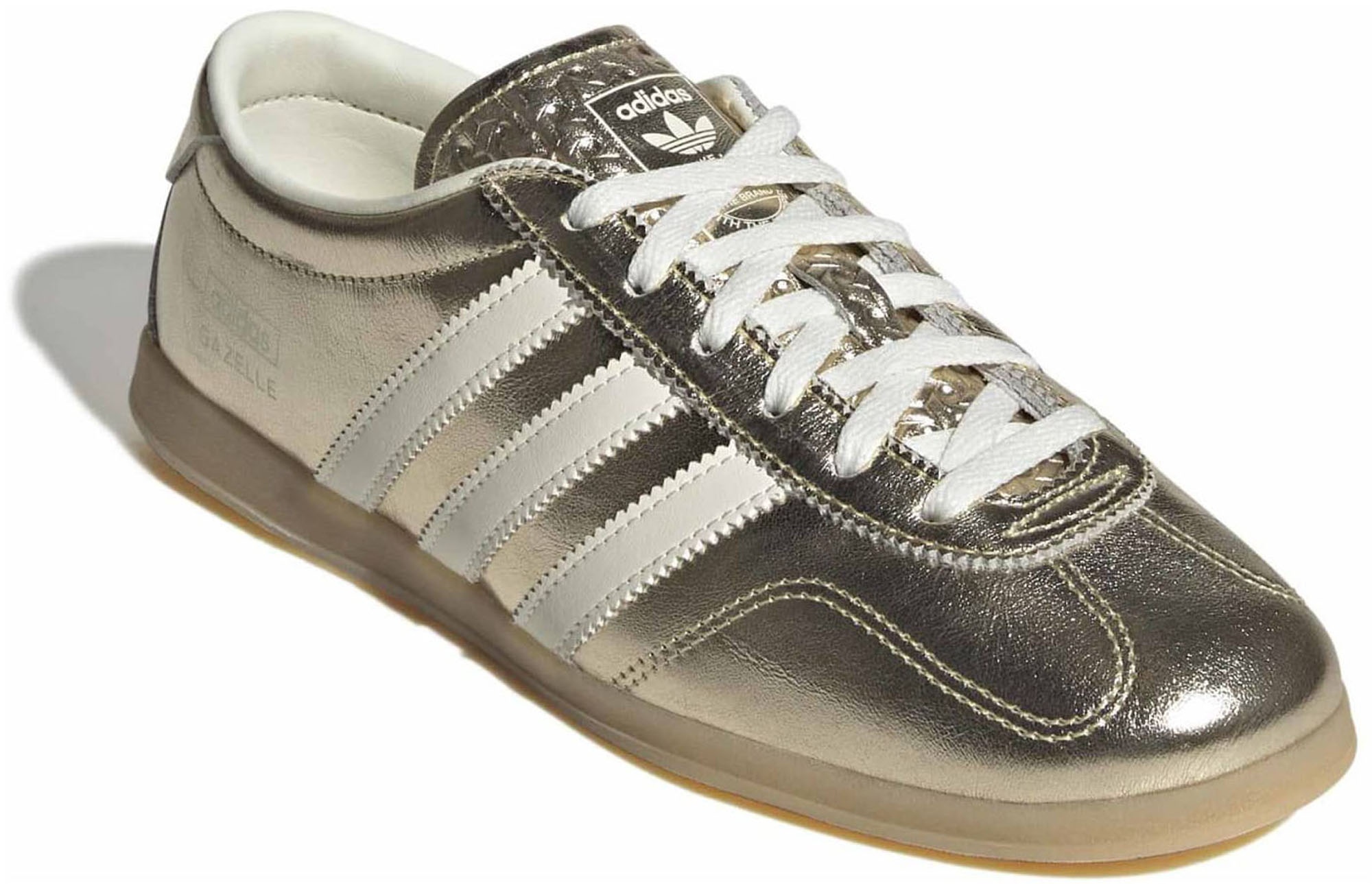 adidas Originals Women's Gazelle Lo Pro Shoes - Gold Mtlc/Off White/Gum 3 - View 6