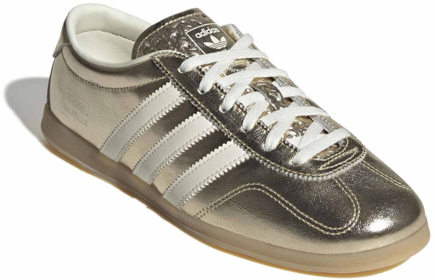 adidas Originals Women's Gazelle Lo Pro Shoes - Gold Mtlc/Off White/Gum 3 - View 6