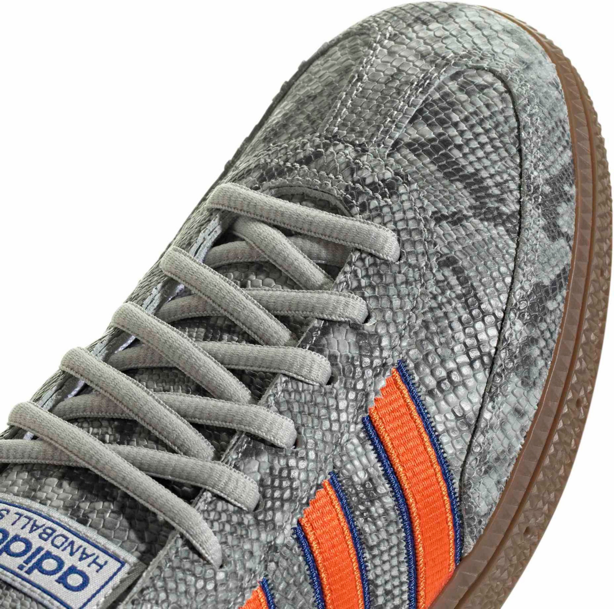 adidas Men's Handball Spezial Shoes - Grey Two/Orange/Collegiate Royal - View 2