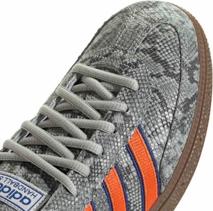 adidas Men's Handball Spezial Shoes - Grey Two/Orange/Collegiate Royal - View 2