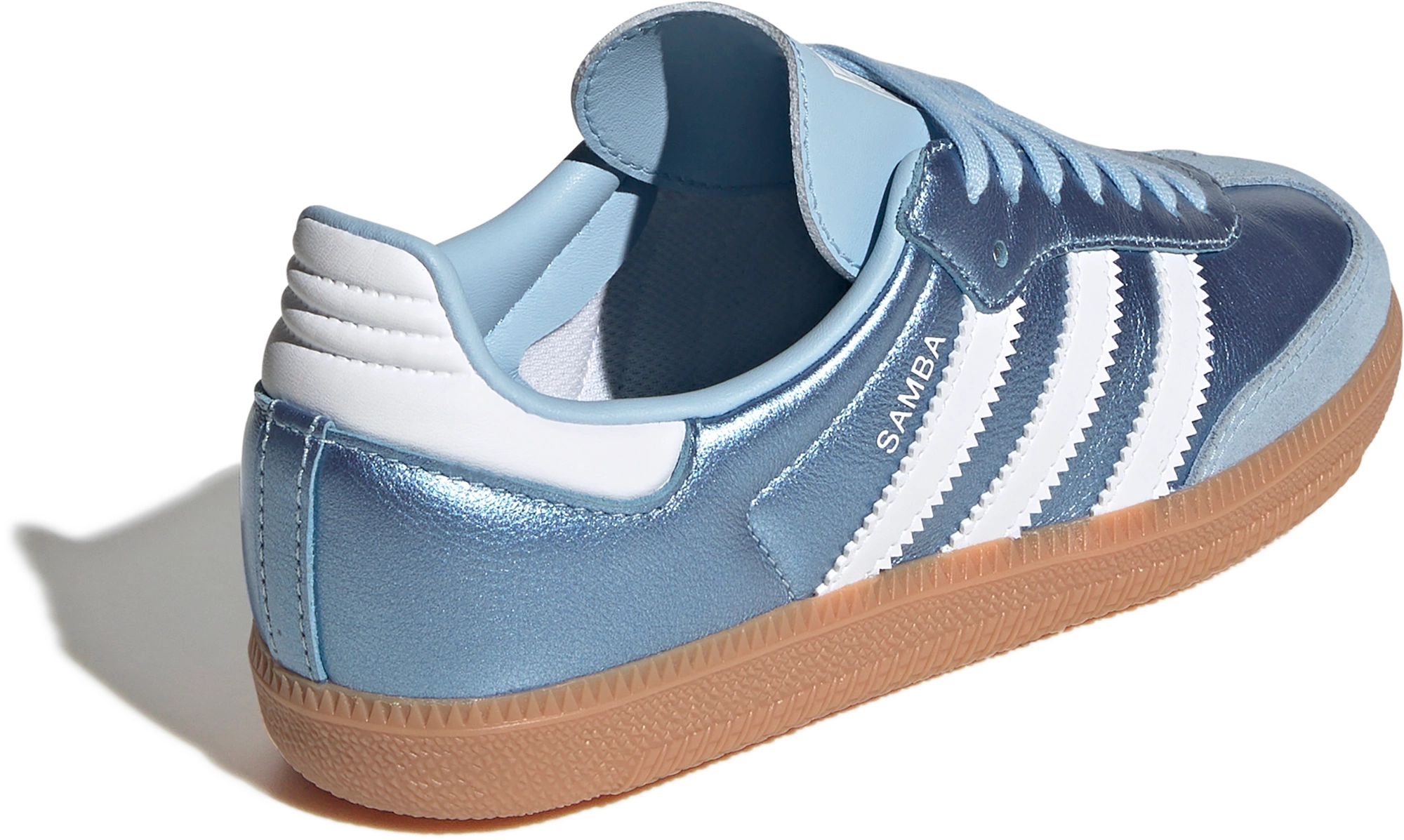 adidas Kids' Grade School Samba OG Shoes - Clear Sky/Ftwr White/Gum 2 - View 5