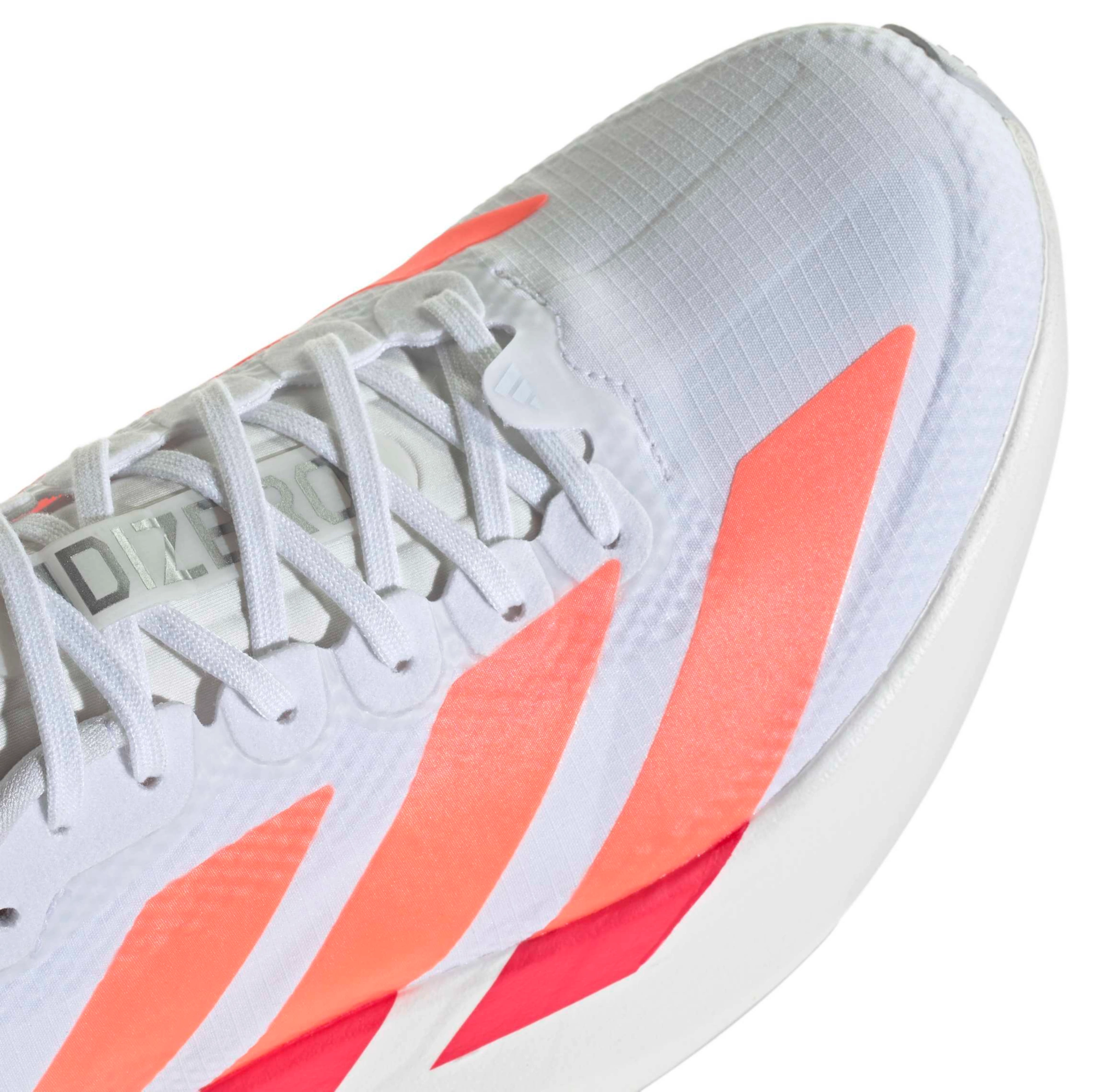 adidas Women's Adizero EVO SL Woven Running Shoes - FTWR WHITE/BEAM ORANGE/LUCID RED - View 7
