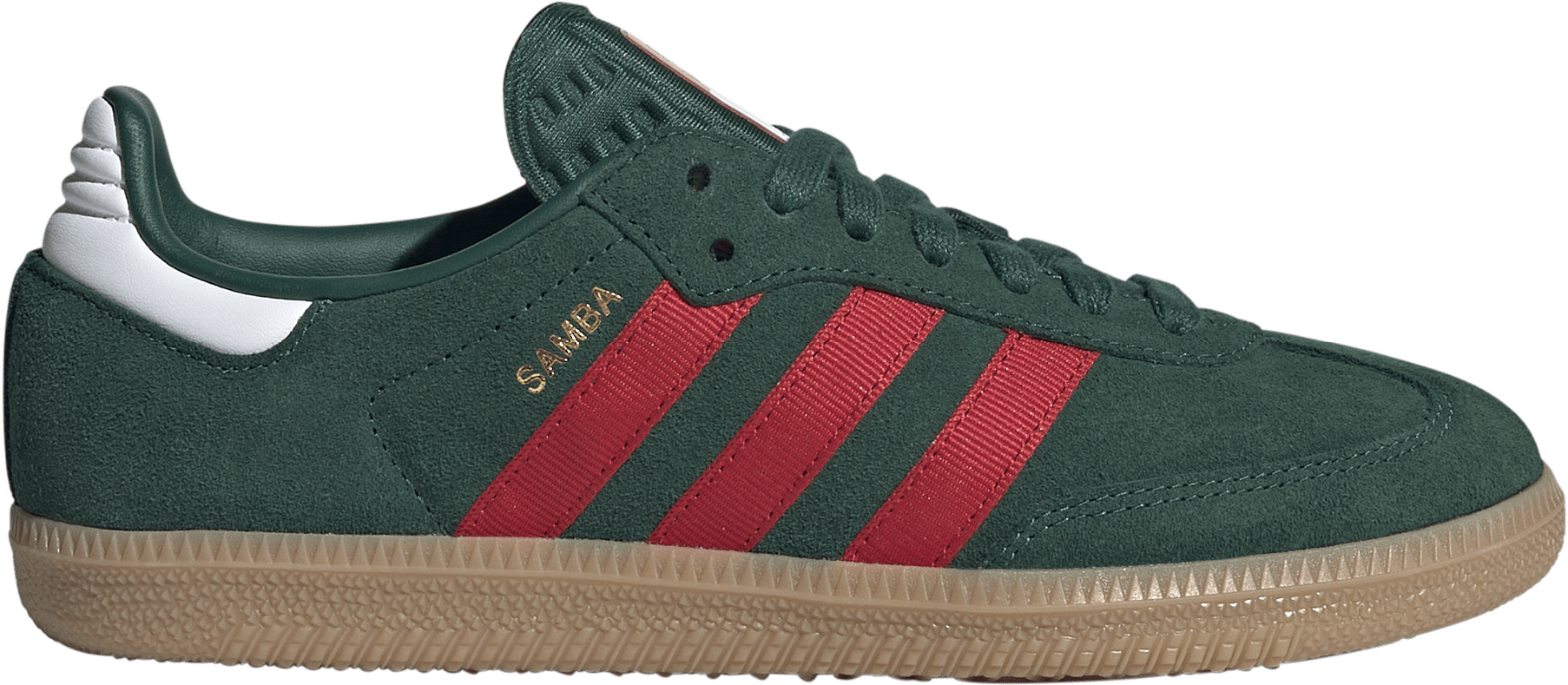 adidas Kids' Grade School FIFA World Cup Samba OG Shoes - Team Dark Green/Better Scarlet/Gum - View 1