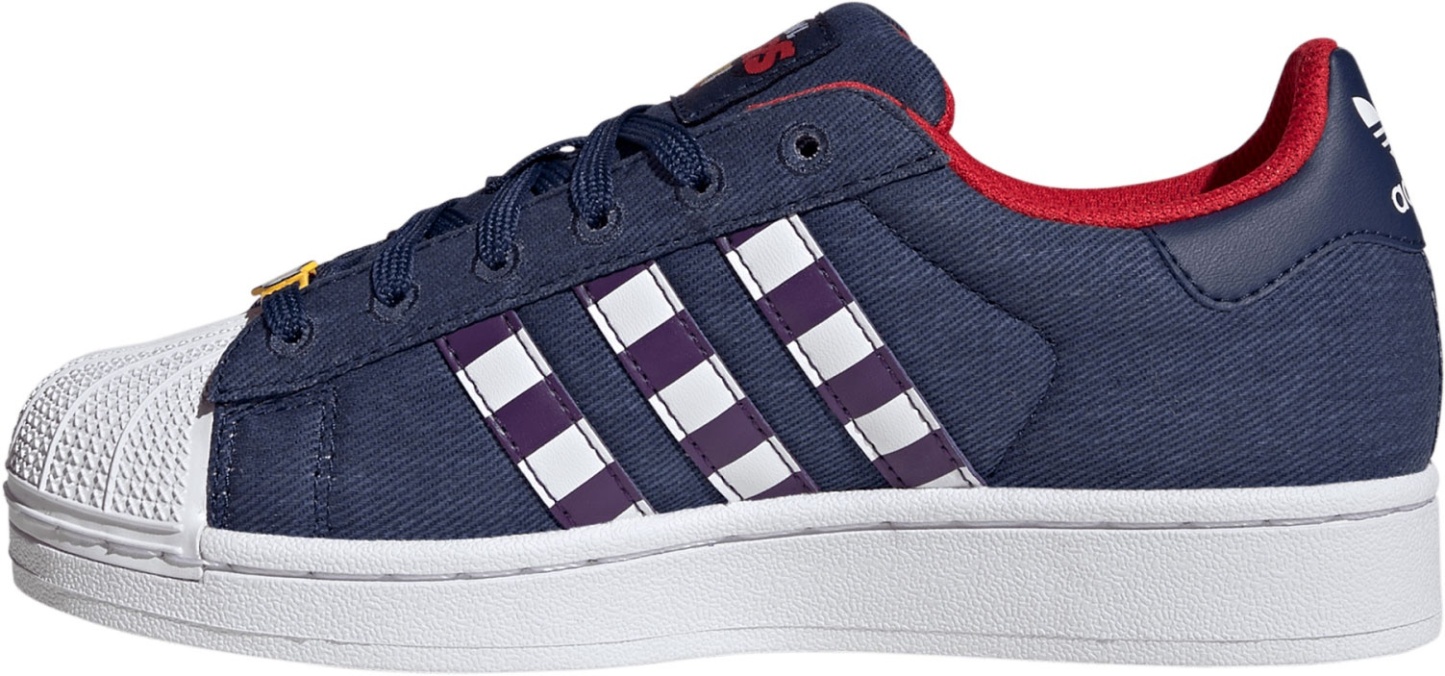 adidas Kids' Grade School Superstar II Brawl Shoes - Blue/Purple/White - View 4