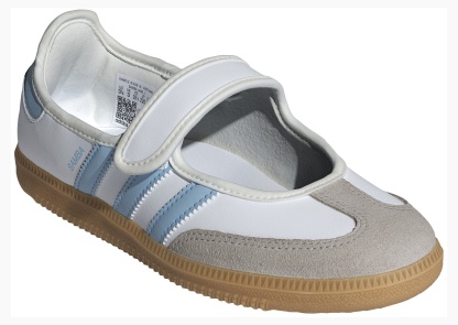 adidas Kids' Grade School Samba Jane Shoes - Ftwr White/Clear Sky/Gum 3 - View 6