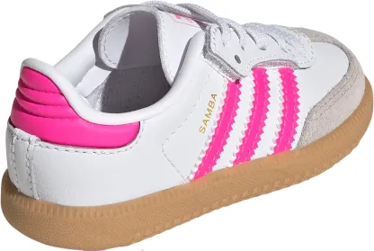 adidas Toddler Samba OG Shoes - White/Neon Pink - View 6