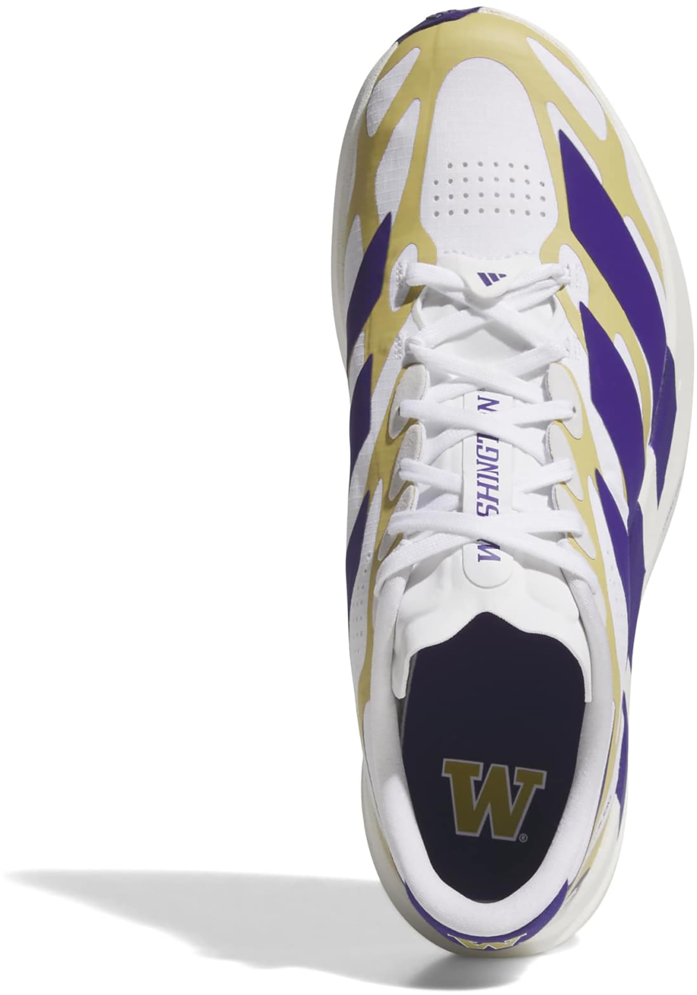 adidas Men's Adizero EVO SL EXO Washington Running Shoes - Ftwr White/Collegiate Purple.Team Sand - View 3