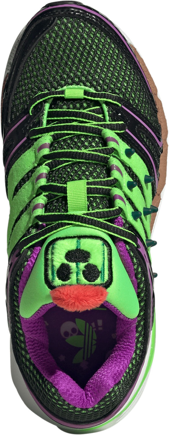 adidas Kids' Grade School Adistar 5 Brawl Shoes - Black/Green/Green - View 2