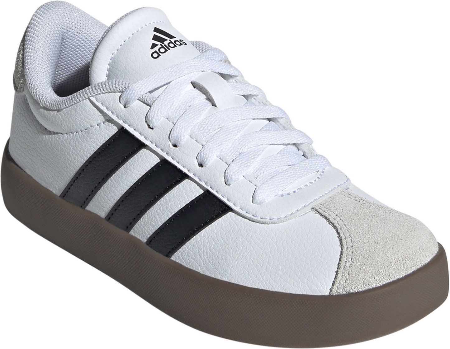 adidas Kids' Preschool VL Court Low Shoes - White/Black/Grey - View 6