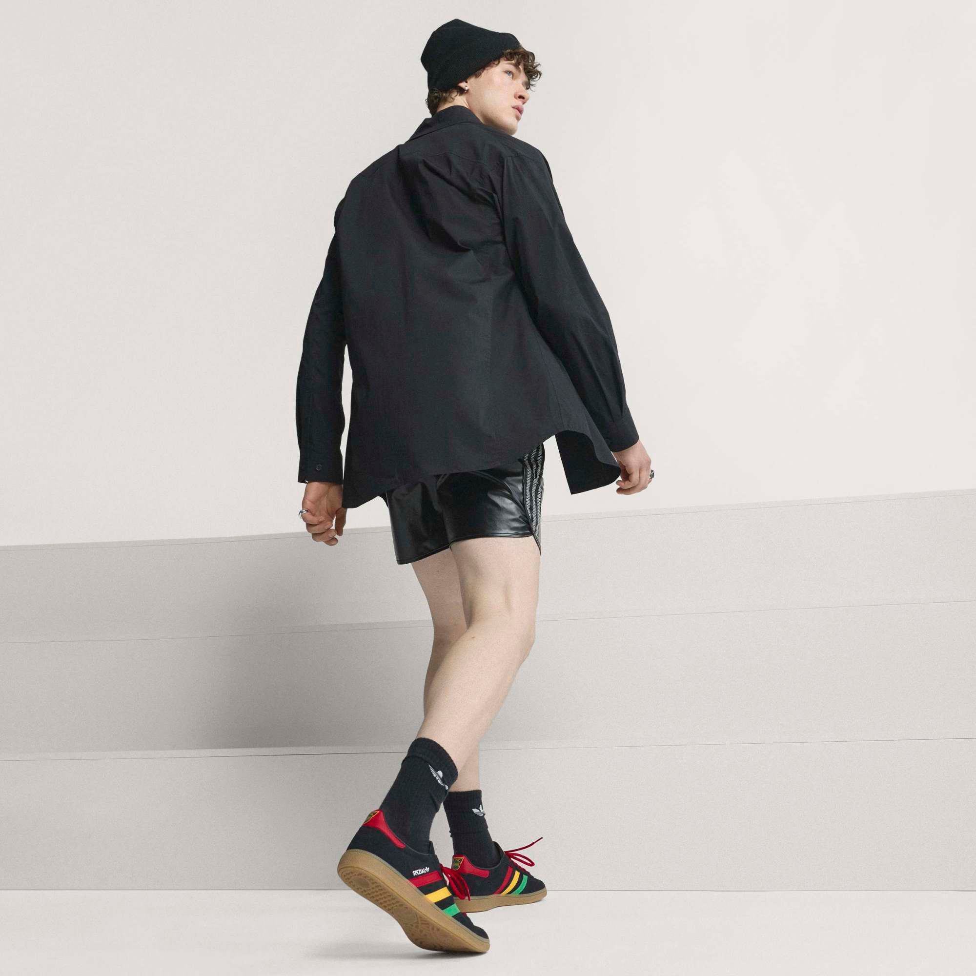 adidas Handball Spezial Jamaica Shoes - Black/Red - View 3