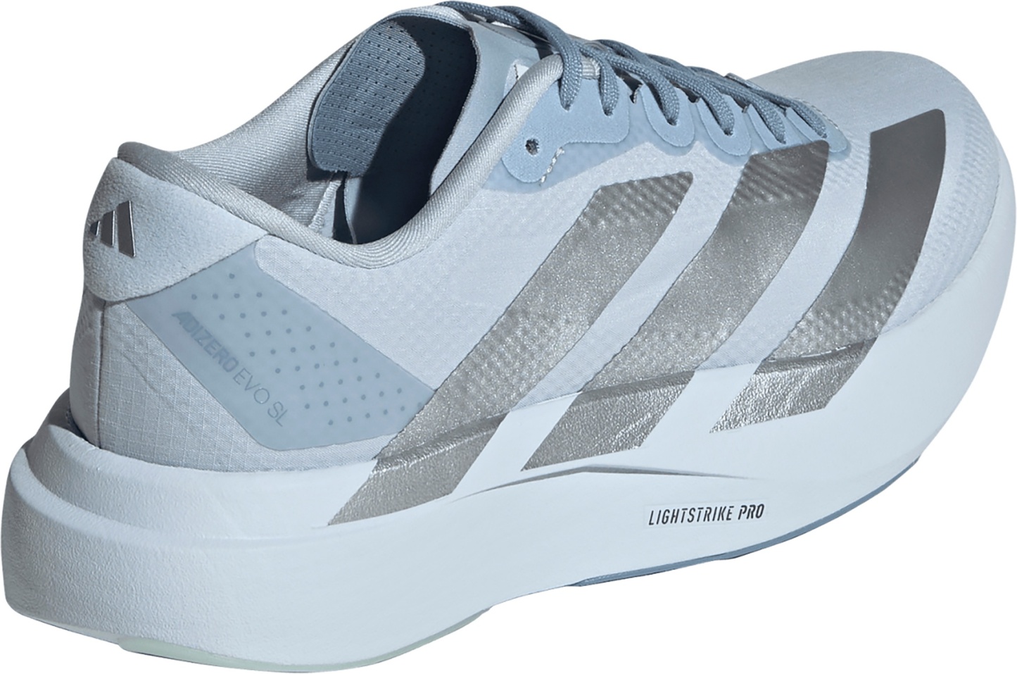 adidas Women's Adizero EVO SL Woven Running Shoes - Halo Blue/Silver Metallic/Wonder Blue - View 6