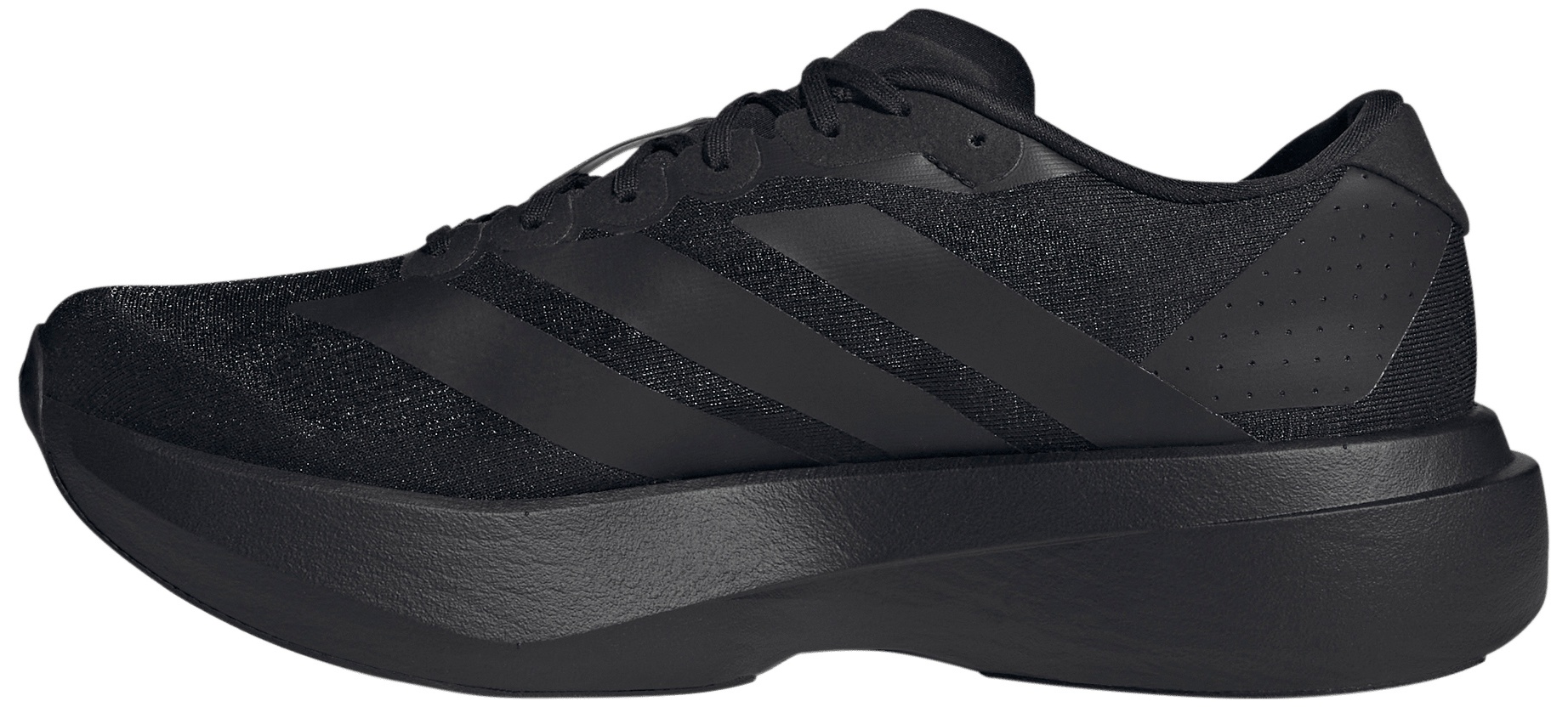 adidas Men's Adizero EVO SL Running Shoes - Black/Black - View 4