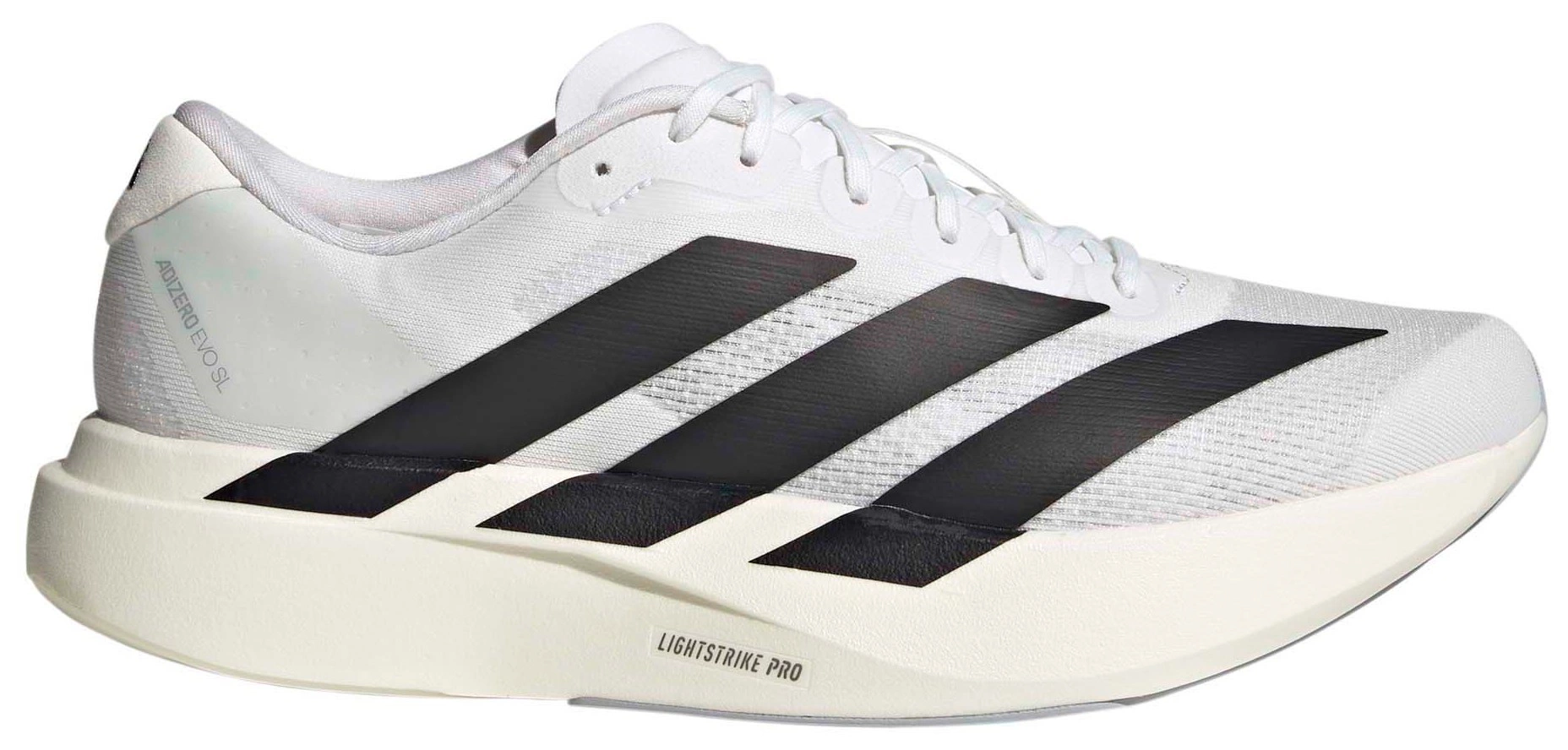 adidas Men's Adizero EVO SL Running Shoes - White/Black/White - View 1