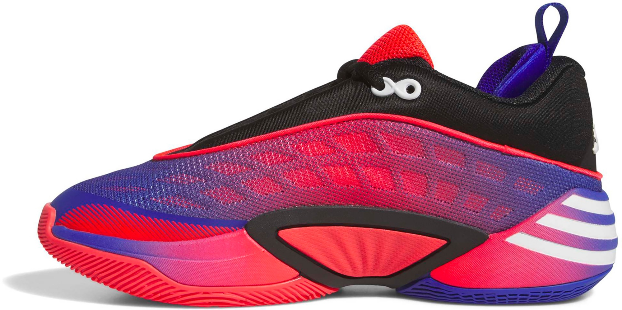 adidas Kids' Grade School D.O.N. Issue #8 Basketball Shoes - Core Black/Lucid Red/Lucid Blue - View 4